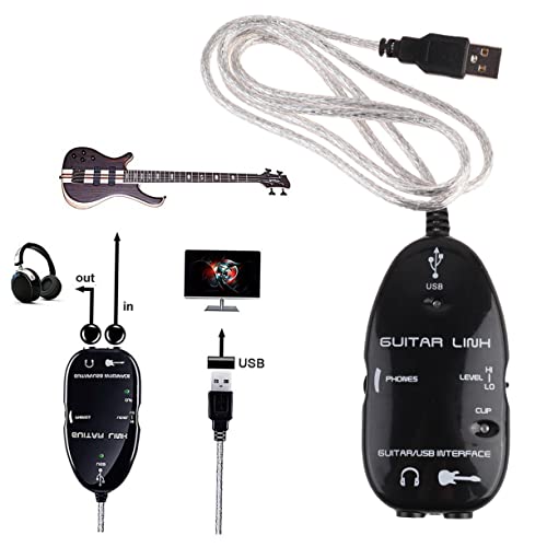 minkissy 1 Stück Guitar Audio Kabel Schwarz Professionelles Kabel für Instrumente Geeignet für Männer und Frauen mit Hervorragender Abschirmung und Langlebigen Materialien von minkissy