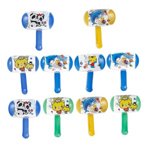 minkissy 10 Stück Aufblasbare Hammer Spielzeuge Kreative Lustige Glockenspiel Hämmer für Zufälligen Farben für Partys und Outdoor Aktivitäten Zufällige Farbe Zufällige Farbe von minkissy