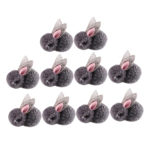 minkissy 10 Stück Kleiner Plüsch Kaninchen Puppen für Selbstgemacht Bastelprojekte Süßes Kaninchen Spielzeug zur Dekoration von Kleidung und Accessoires von minkissy