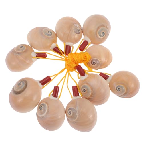 minkissy 10 Stück Muschelschalen Pfeifen für Kreatives Atemkapazität für Partys und Sicher und Langlebig aus Hochwertigem Material von minkissy