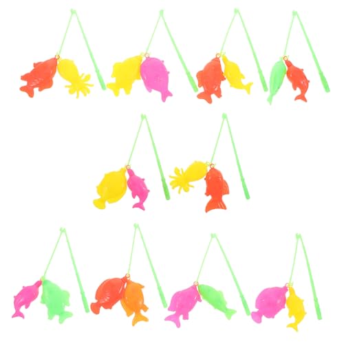minkissy 10 Stück Teiliges Angelspielzeug Set Bunte Badewannen Fische Wasserspielzeug für Kleinkinder Poolspielzeug Kinderfischen Kreative Party Deko minkissy 10 Stück Teiliges Angelspielzeug Set Bunte Badewannen Fische Wasserspielzeug für Kleinkinder Poolspielzeug Kinderfischen Kreative Party Deko von minkissy