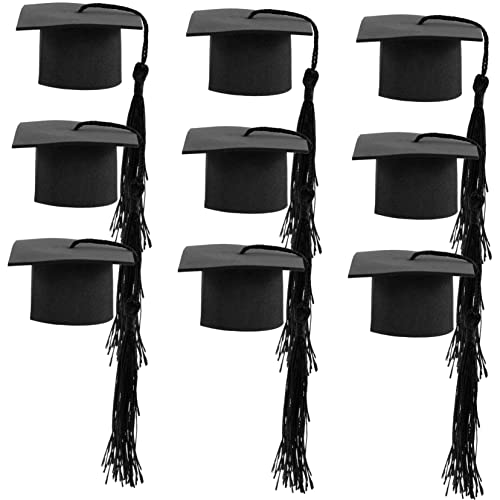 minkissy 10 Stück Teiliges Graduation Cake Picks Bunte Doktorhut Tortendeko für Studienabschluss Party Schicke Bachelor Hut Cake Topper für Schulabschluss Junge und Bachelor Frau von minkissy