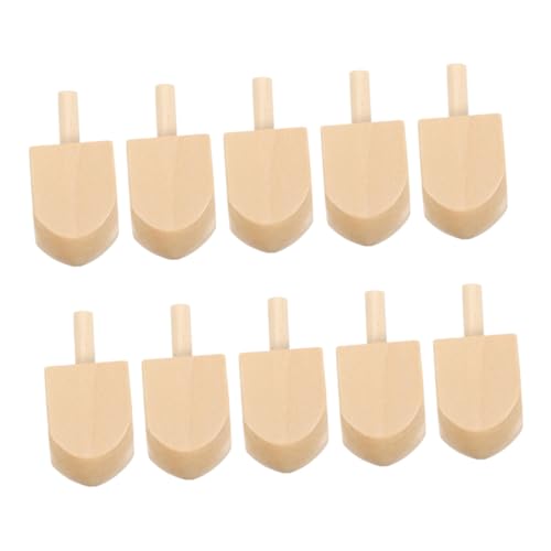 minkissy 10 Stück Teiliges Große und Kleine Holz Dreidel für Chanukka Naturbelassenes DIY Holzspielzeug zum Bemalen und Basteln Traditionelle Hanukkah Spiele und Festliche Dekoration für von minkissy