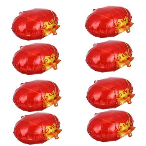 minkissy 10 Stück Teiliges Lampion Folienballon Rot und Gold mit Aufhängeschnur Festliche Partydeko für Chinesisches Neujahr Frühlingsfest Indoor und Outdoor Geeignet Auffällige Girlande von minkissy