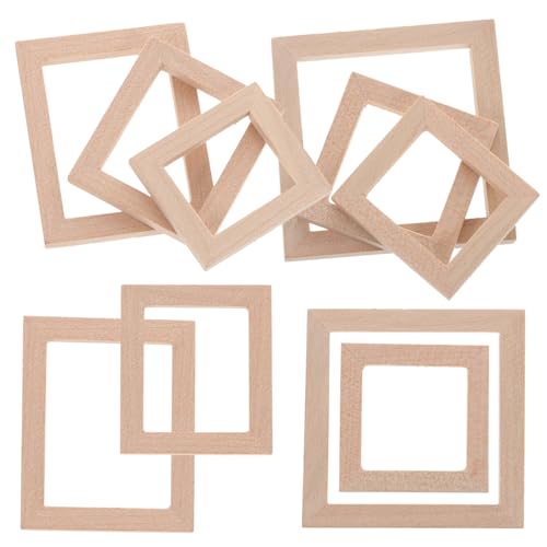 minkissy 10 Stück Teiliges Mini Bilderrahmen aus Massivem Holz Handgefertigte Puppenhaus Dekoration Natürliche Farben Leicht für Miniaturhäuser Kinderzimmer und Bastelprojekte minkissy 10 Stück Teiliges Mini Bilderrahmen aus Massivem Holz Handgefertigte Puppenhaus Dekoration Natürliche Farben Leicht für Miniaturhäuser Kinderzimmer und Bastelprojekte von minkissy