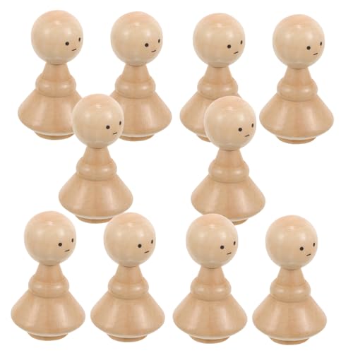 minkissy 10 Stück Teiliges Unbemalte Holz Peg Dolls Glatte Oberfläche Kinderfreundlich DIY Bemalbare Holzfiguren für Kreative Vielseitige Bastelpuppen Natürliche Holzdolls minkissy 10 Stück Teiliges Unbemalte Holz Peg Dolls Glatte Oberfläche Kinderfreundlich DIY Bemalbare Holzfiguren für Kreative Vielseitige Bastelpuppen Natürliche Holzdolls von minkissy