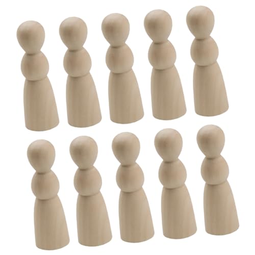 minkissy 10 Stück Unlackierte Holz Puppen zum Bemalen DIY Peg Dolls für Kreative Projekte und Holzfiguren für Bastelarbeiten und Heimdekoration minkissy 10 Stück Unlackierte Holz Puppen zum Bemalen DIY Peg Dolls für Kreative Projekte und Holzfiguren für Bastelarbeiten und Heimdekoration von minkissy