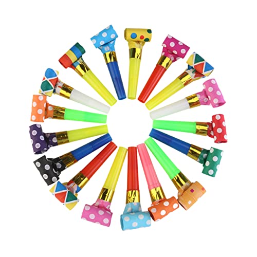 minkissy 100 Stück Cheering Whistles Bunte Partytröten für Anfeuern Party Accessoires für Geburtstagsfeiern und Festlichkeiten Zufällige Farbe Zufällige Farbe von minkissy