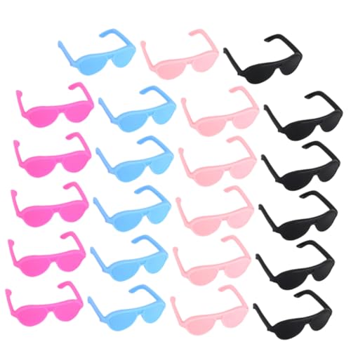 minkissy 100 Stück Puppe Mini-Brille Puppe mit Brille klein Miniatur ferngläser kinderferngläser puppen kleidung Minipuppen-Kostümbrille Mini-Brille für Puppen Plastik von minkissy