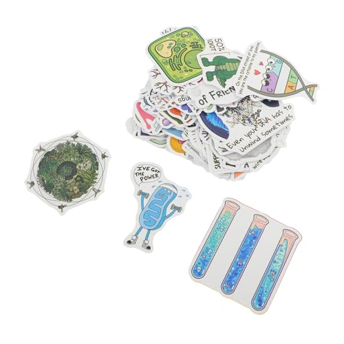 minkissy 100 Stück Wissenschaftsaufkleber Selbstklebende Sticker für Laptop Koffer Scrapbook Tagebuch für Schüler Lehrer und Wissenschaftsbegeisterte von minkissy
