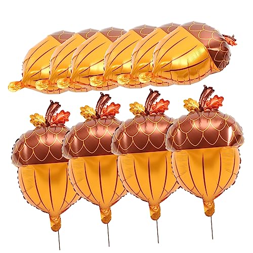 minkissy 10Stücke Aluminiumfolienballons für Thanksgiving Kiefernkegelform Dekorative Luftballons für Festlichkeiten und Herbstfeiern für Partydekorationen und Wohnraumgestaltung von minkissy