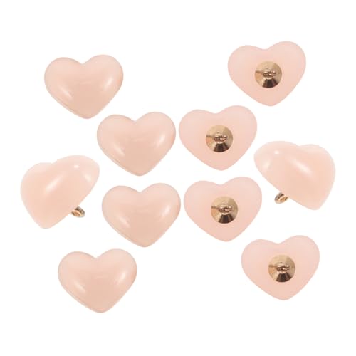 minkissy 10Stücke Herzförmige Knöpfe für DIY Kleidung Jacken Kinderoberteile Langlebig Rostbeständig Kreative Nähprojekte von minkissy