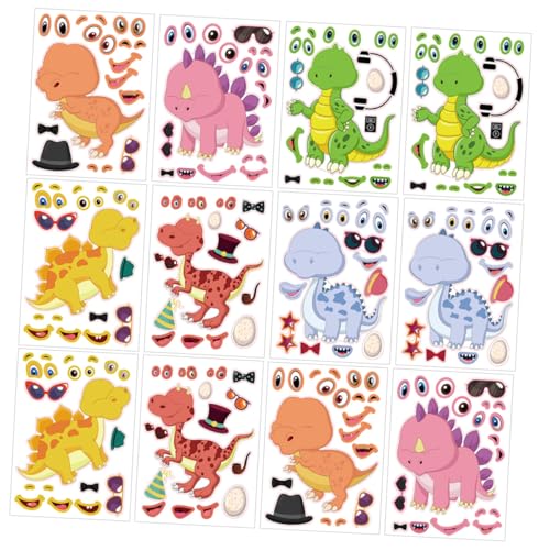 minkissy 12 Blatt Teiliges Dinosaurier Puzzle Sticker DIY Cartoon Aufkleber Kinderfreundlich Selbstklebend Abziehbar Party Dekoration Wand Möbel Fenster Zubehör minkissy 12 Blatt Teiliges Dinosaurier Puzzle Sticker DIY Cartoon Aufkleber Kinderfreundlich Selbstklebend Abziehbar Party Dekoration Wand Möbel Fenster Zubehör von minkissy