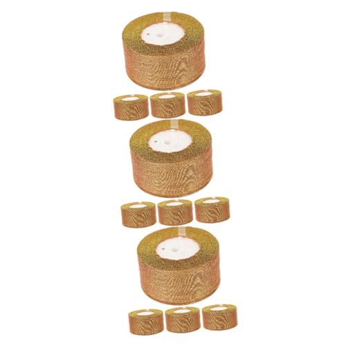 minkissy 12 Rollen Verpackung mit bunten Zwiebeln Multifunktions-Geschenkband handgefertigtes seidenband bändchen Weihnachtsband wiederverwendbares Geschenkband Glitzerband Süssigkeit von minkissy