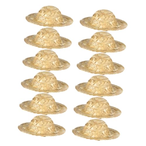 minkissy 12 Stück Handgefertigte Mini Strohhüte Leichte Langlebige Geflochtene Puppenhüte Atmungsaktive Sommerdeko für DIY Basteln Puppenhaus Schmuck und Kreative Handarbeiten minkissy 12 Stück Handgefertigte Mini Strohhüte Leichte Langlebige Geflochtene Puppenhüte Atmungsaktive Sommerdeko für DIY Basteln Puppenhaus Schmuck und Kreative Handarbeiten von minkissy