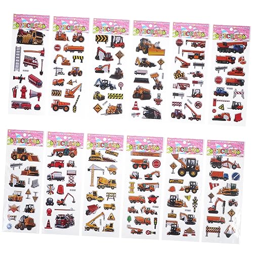 minkissy 12 Stück Teiliges Aufkleber Set Verkehrs und Baufahrzeuge Wasserfeste Sticker mit Bagger LKW und Bulldozer Motiven Stark Haftend für Jungs und Mädchen Spielspaß und Belohnung minkissy 12 Stück Teiliges Aufkleber Set Verkehrs und Baufahrzeuge Wasserfeste Sticker mit Bagger LKW und Bulldozer Motiven Stark Haftend für Jungs und Mädchen Spielspaß und Belohnung von minkissy