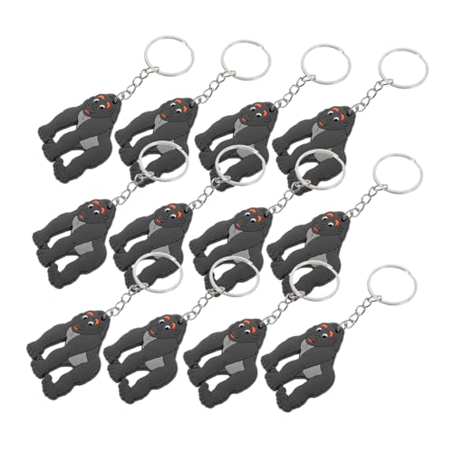 minkissy 12 Stück Teiliges Gorilla Schlüsselanhänger Realistischer Deko Anhänger aus Robustem Material Vielseitig für Schlüssel Taschen und Rucksäcke Leicht und Tragbar Party und von minkissy