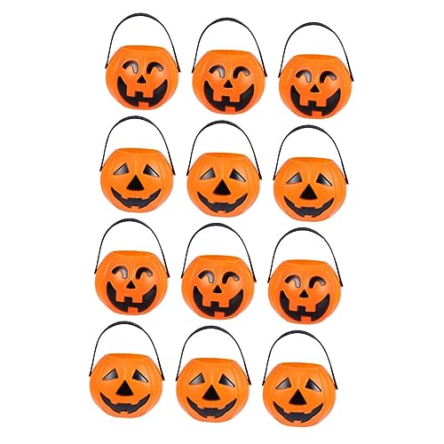 minkissy 12 Stück Teiliges Halloween Kürbis Eimer Bunte Süßigkeitenhalter mit Griffen Handliche Party Snack Aufbewahrungskörbe Leichte und Tragbare Dekoration für Halloween Zufällige Farbe minkissy 12 Stück Teiliges Halloween Kürbis Eimer Bunte Süßigkeitenhalter mit Griffen Handliche Party Snack Aufbewahrungskörbe Leichte und Tragbare Dekoration für Halloween Zufällige Farbe von minkissy