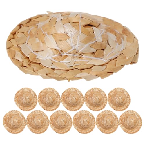 minkissy 12 Stück Teiliges Handgewebter Mini Strohhüte Kleine Atmungsaktive Puppenhüte aus Natürlichem Stroh Vielseitige DIY Bastel und Dekorationsaccessoires für Puppenhäuser und minkissy 12 Stück Teiliges Handgewebter Mini Strohhüte Kleine Atmungsaktive Puppenhüte aus Natürlichem Stroh Vielseitige DIY Bastel und Dekorationsaccessoires für Puppenhäuser und von minkissy