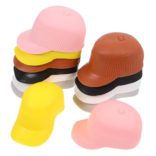 minkissy 12 Stück Teiliges Miniatur Doll Doppelspitz Sonnenmützenset Leichte Kleine Puppenhüte für DIY Bastelprojekte Haarschmuck Miniaturhäuser und Dekoration Bunte Mischung von minkissy