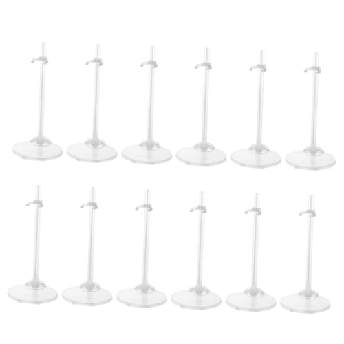 minkissy 12 Stück Teiliges Transparentes Puppenständer Stabiler Puppenhalter zur Sicheren Präsentation und Aufbewahrung von Puppen für Kinderzimmer und Verkaufspräsentationen von minkissy