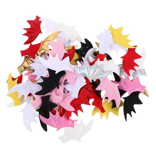 minkissy 120 Stück Mini Teufelsflügel Halloween Bastelset Vampir Haar und Hutdekoration Diy Zubehör für Clips Haarband Kleidung Schuhe und Puppenhüte von minkissy