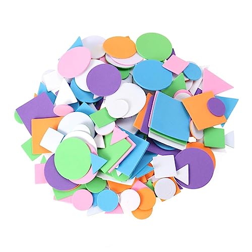 minkissy 1250 Stück Bunte Geometrische Eva Schwammaufkleber für Kinder Selbstklebende Selbstgemacht Sticker für Bastelprojekte und Klassenzimmerdekoration von minkissy