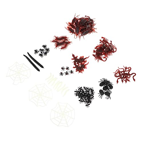 minkissy 128 Stück Teiliges Halloween Streichspielzeug Set Realistische Simulation Insekten Wie Spinnen Skorpione Würmer für Gruselige Partydekoration und Mitgebsel Leicht und Platzsparend von minkissy