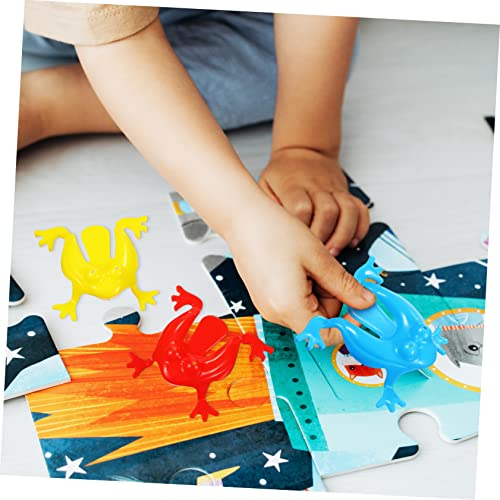 minkissy 16 Stück Teiliges Froschspielzeug Bunte Springende Frösche aus Robustem Lustige Partygeschenke für Einfach zu Bedienen für Drinnen und Draußen von minkissy