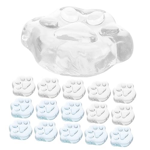 minkissy 16 Stück Teiliges Katzenpfoten Squeeze Transparent Blaue Stressbälle zum Stressabbau Flexibles Antistress für Erwachsene und Junge Mädchen Tragbar für Büro Schule und Reisen von minkissy