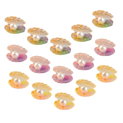 minkissy 16 Stück Teiliges Leuchtendes Muschelset mit Perlen DIY Dekoration für Aquarien Tisch und Heim für Kreative Bastelprojekte von minkissy
