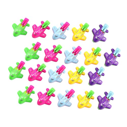 minkissy 16 Stück Teiliges Mini Pfeifen Flugzeug mit Abgerundeten Kanten Indoor Outdoor für Jungen und Kleinkinder Zufällige Farbe Zufällige Farbe von minkissy