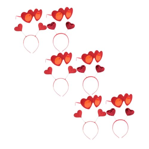 minkissy 1Satz Valentinstag Stirnbänder und Herzbrillen Teiliges mit Glitzer und Roten Accessoires Fotoautomaten Requisiten für Valentins Feiern minkissy 1Satz Valentinstag Stirnbänder und Herzbrillen Teiliges mit Glitzer und Roten Accessoires Fotoautomaten Requisiten für Valentins Feiern von minkissy