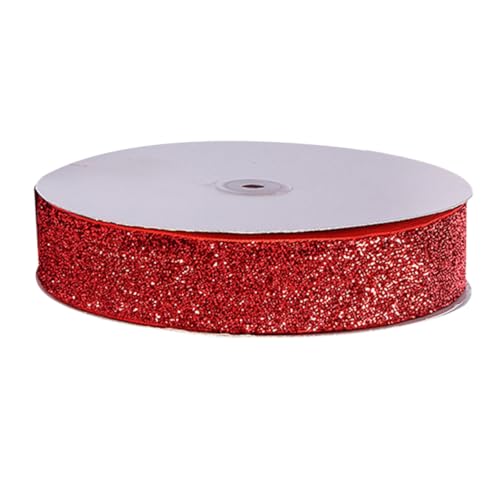 minkissy 1Stück Glitzerband für Hochzeiten und Farben Dekoratives Geschenkband für Geschenkverpackung Haarschleifen und Bastelprojekte für Feiertage von minkissy