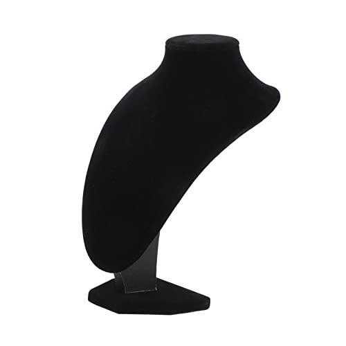 minkissy 1Stück Schmuck Büste Display Stand für Halsketten Hoher Schwarzer Förmiger Schmuckständer zur Stilvollen Präsentation von Ketten Anhängern für Schmuckorganisation von minkissy