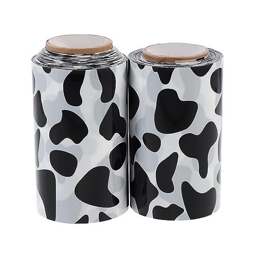 minkissy 2 Rollen Mousse Cake Rims mit Kuhmuster Umweltfreundliche Tortendeko für Geburtstag Taufe und Party Schützende Kuchenverzierung Einfache Anwendung Vielseitig Einsetzbar von minkissy