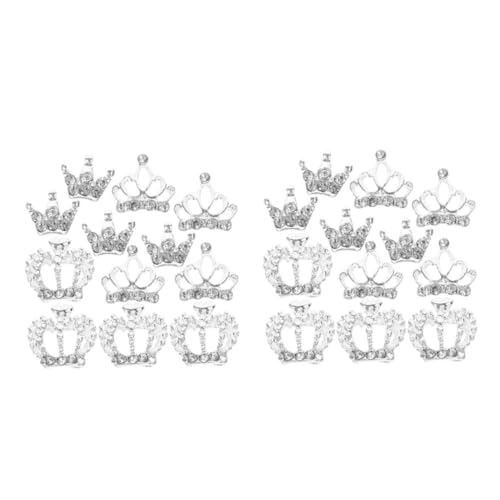 minkissy 2 Sätze Kronennageldekoration Nailart-zubehör Reize Kunstbedarf Männer Nail Decoration Rhinestones Nail Art Krone 3d-maniküre-schmuck Diy-maniküre-ornament Legierung 12 Stück * 2 von minkissy