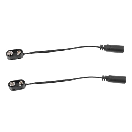 minkissy 2 Stück Batteriekabel für Musikinstrumente Schwarz Zuverlässige Verbindung für Musiker und Live Performances Langlebig und Hochzuverlässig von minkissy