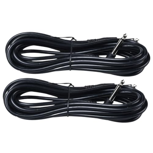 minkissy 2 Stück Gitarren Audio Kabel Hochwertiges Verbindungskabel für Gitarre und Keyboard Geräuschreduzierend für Professionelle Anwendungen von minkissy