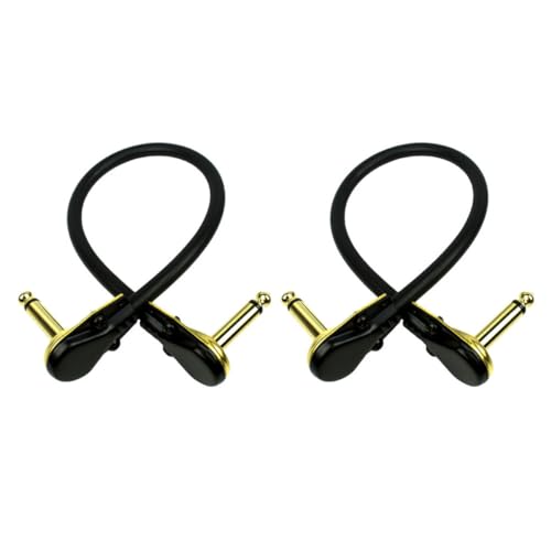 minkissy 2 Stück Gitarrenkabel Effektkabel für Gitarre Vergoldete Stecker Flexibles und Langlebiges Instrumentenkabel Geräuschreduzierung für Gitarreneffekte und Audioübertragung von minkissy