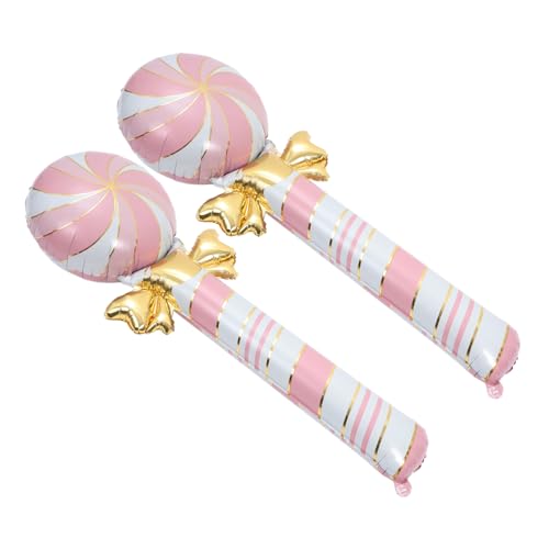 minkissy 2 Stück Große Aufblasbare Süße Folienballons in Wiederverwendbare Weihnachts und Geburtstagsdeko Stabile Aluminiumfolie für Party Familien und Festtagsdekoration von minkissy