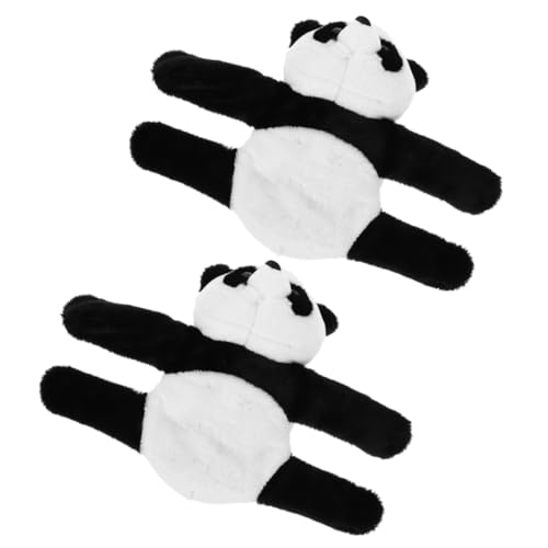 minkissy 2 Stück Plüsch Panda Slap Armband Langlebig Sicher für Partygeschenk Tiermotiv Kuschelig Kompakt Leicht zu Tragen von minkissy