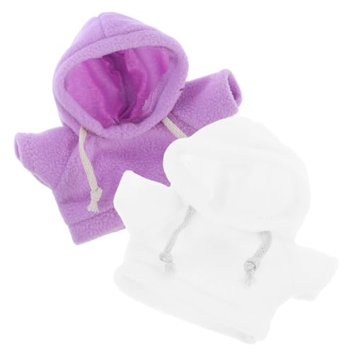 minkissy 2 Stück Plüschbär Kleidung Teiliges Süße Puppenkleidung Hoodie Outfits für Puppen und Plüschtiere Vielseitige Austauschbare Kleidungsaccessoires für Kreatives von minkissy