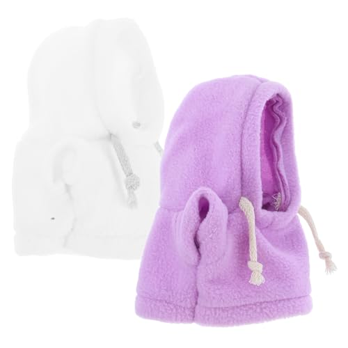 minkissy 2 Stück Plüschbären Kostüm Teiliges Weiche Kapuzenpullover Kleidung für Stofftiere und Puppen Austauschbare Bequeme Tierkleidung für Plüschspielzeug und Puppendekoration von minkissy