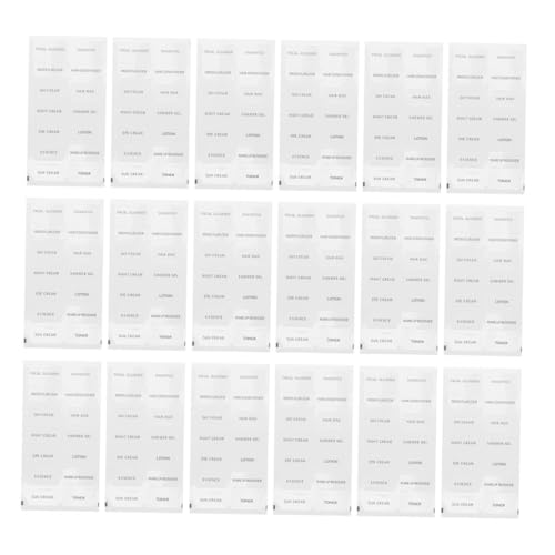 minkissy 20 Blatt Reise Toilettenetiketten Selbstklebende Shampoo Aufkleber für Klare Beschriftung und Organisation von Kosmetikflaschen für Reisen und Zuhause von minkissy