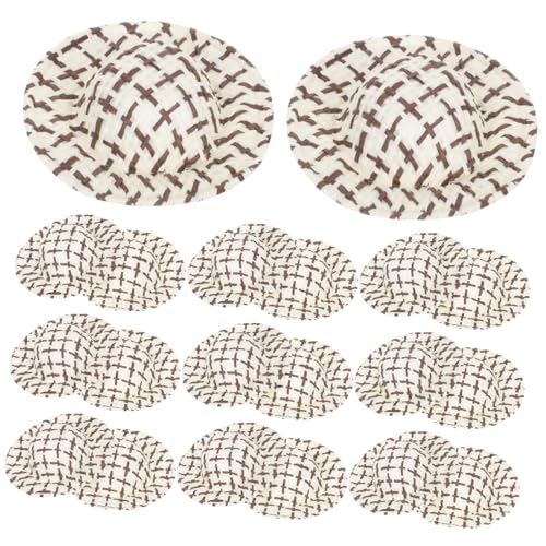minkissy 20 Stück Miniatur Puppenhüte Imitation Strohhüte für DIY Foto Requisiten Wunderschöne Bastelaccessoires für Puppen Farbverlauf Dunkelbraun minkissy 20 Stück Miniatur Puppenhüte Imitation Strohhüte für DIY Foto Requisiten Wunderschöne Bastelaccessoires für Puppen Farbverlauf Dunkelbraun von minkissy