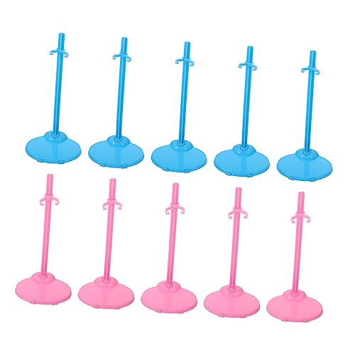 minkissy 20 Stück Puppenständer Stütze für Hochzeitspuppen Rosa Blau für Spielzeugzimmer und Puppen Display Stabiler Halter für Figuren und Modelle von minkissy