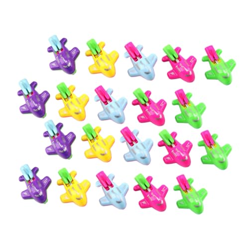 minkissy 20 Stück Teiliges Mini pfeifflugzeug Kunststoff Kinderfreundliches für Partyspaß Pädagogisch als Kindergeburtstagsgeschenk Bunte Farben Einfache Handhabung Zufällige Farbe von minkissy
