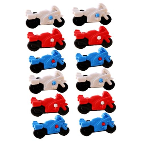 minkissy 20 Stück Teiliges Motorrad Radiergummis für Kleinkinder Kleine Bunte Cartoon Radierer Kinderfreundlich Sicher als und Schulbedarf Zufällige Farbe Zufällige Farbe von minkissy