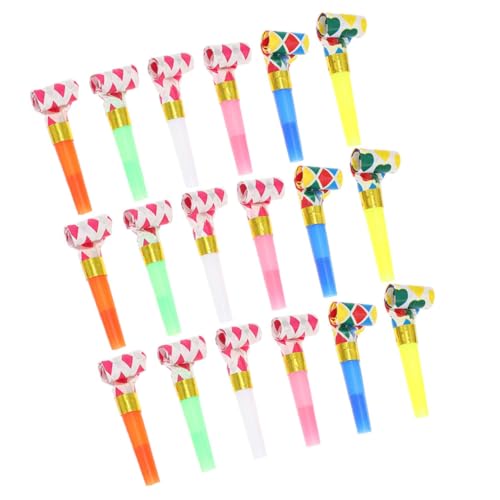 minkissy 20 Stück Teiliges Partygebläse Bunte Tröten Luftrüssel Noisemaker für Geburtstag Familienfeier Weihnachten Festival Spaß Partyzubehör von minkissy